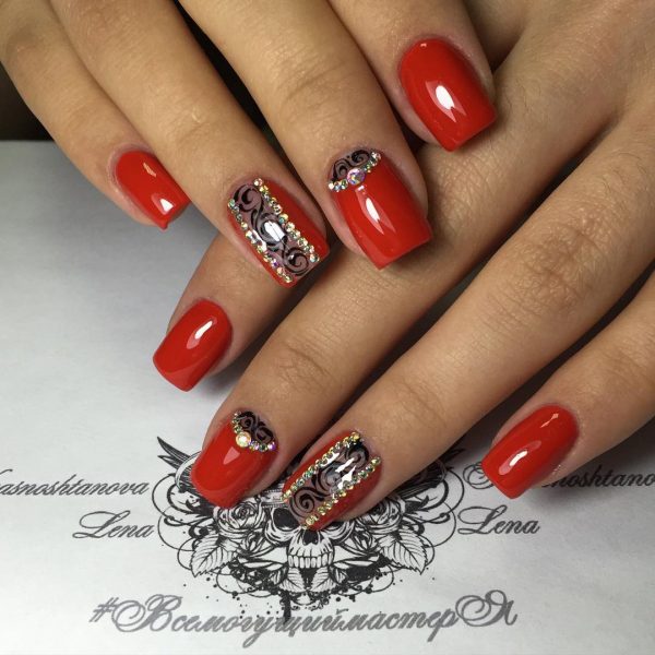 Gorgeous Winter Red Nail Art Designs | Stylish Belles