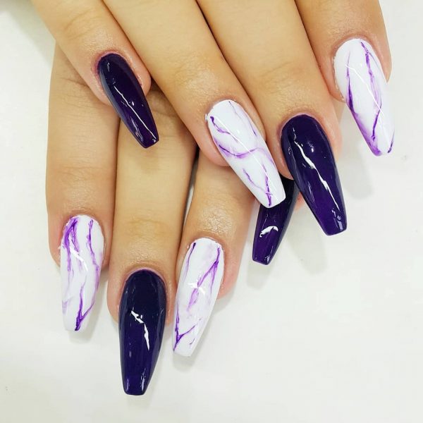 Featured image of post Coffin Acrylic Nails Black And Purple / Acrylic nails often get a lot of bad press.