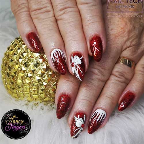 Gorgeous red Christmas nails design in 2019!