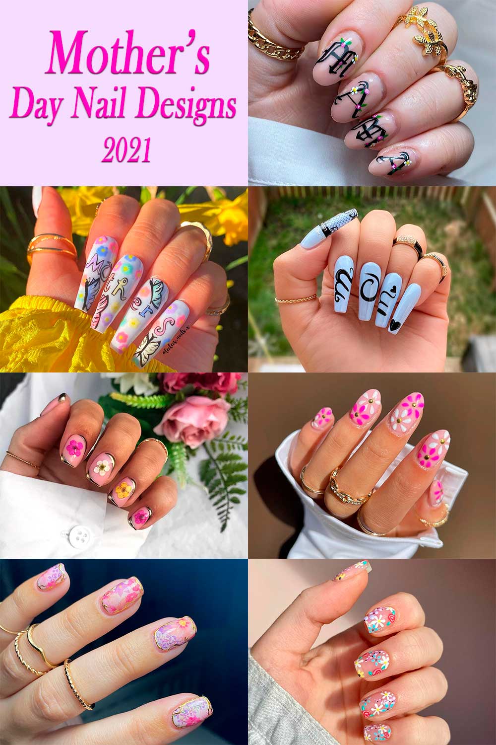 Pretty Mother's Day Nail Designs for 2021