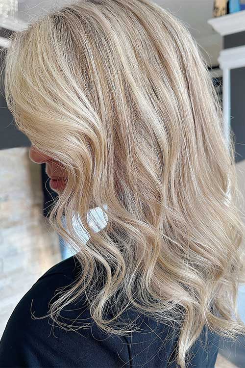 Sandy blonde is a fantastic option for those who want a low-maintenance yet stylish look